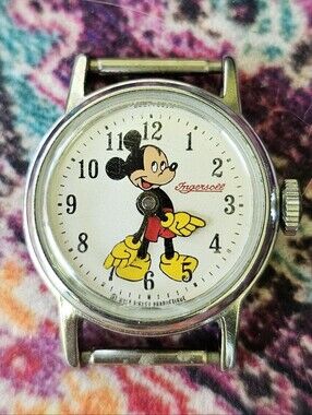Vintage (1950s) Ingersoll Mickey Mouse Collectible Watch (w/o Watch Band)